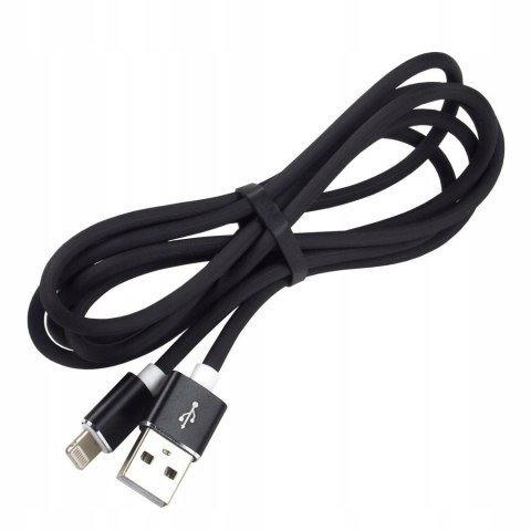 Kabel USB-A -> Lightning 1,5m 2,4A silikonowy czarny EVERACTIVE (CBS-1.5IB) Kabel USB-A -> Lightning 1,5m 2,4A silikonowy czarny EVERACTIVE (CBS-1.5IB)
