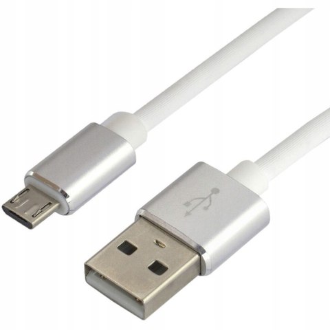 Kabel USB-A -> microUSB 1,5m 2,4A silikonowy biały EVERACTIVE (CBS-1.5MW) Kabel USB-A -> microUSB 1,5m 2,4A silikonowy biały EVERACTIVE (CBS-1.5MW)