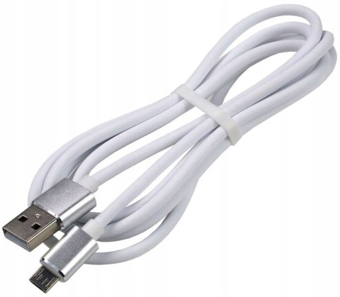Kabel USB-A -> microUSB 1,5m 2,4A silikonowy biały EVERACTIVE (CBS-1.5MW) Kabel USB-A -> microUSB 1,5m 2,4A silikonowy biały EVERACTIVE (CBS-1.5MW)