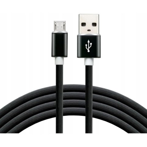 Kabel USB-A -> microUSB 1m 2,4A silikonowy czarny EVERACTIVE (CBS-1MB) Kabel USB-A -> microUSB 1m 2,4A silikonowy czarny EVERACTIVE (CBS-1MB)
