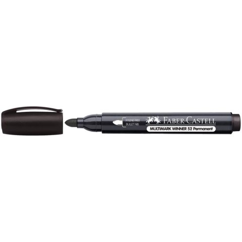 Marker permanentny nr 52 czarny okrągła końcówka 157899 Faber-Castell Marker permanentny nr 52 czarny okrągła końcówka 157899 Faber-Castell