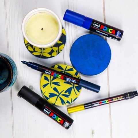 Marker z farbą plakatową Posca PC-8K, niebieski, Uni Marker z farbą plakatową Posca PC-8K, niebieski, Uni