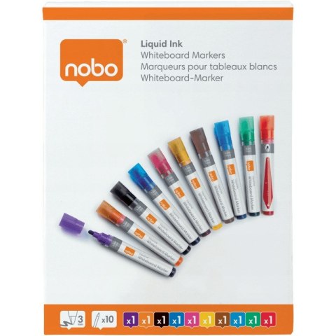 Markery Liquid Ink, różne kolory, 10 szt 1915381 Markery Liquid Ink, różne kolory, 10 szt 1915381