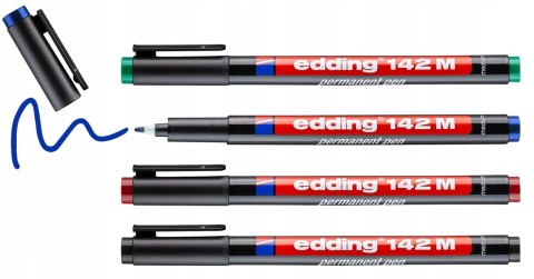 Markery niezmywalne do folii 4 kol. 1mm 142M/4S ED EDDING Markery niezmywalne do folii 4 kol. 1mm 142M/4S ED EDDING