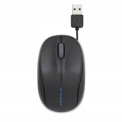 Mysz KENSINGTON Pro Fit ze zwijanym kablem czarna K72339EU Mysz KENSINGTON Pro Fit ze zwijanym kablem czarna K72339EU