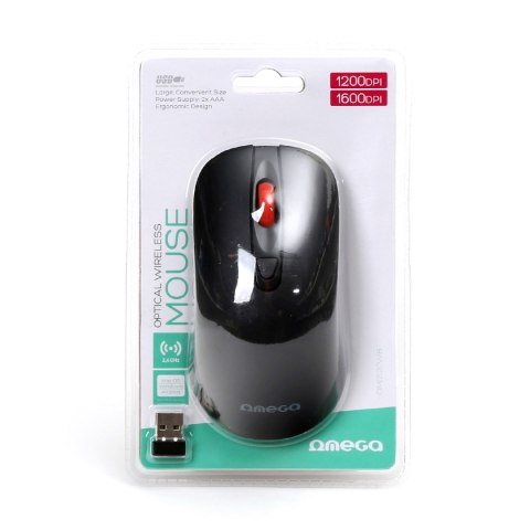 Mysz OMEGA bezprzewodowa 1000/1200/1600dpi czarna 45269 Mysz OMEGA bezprzewodowa 1000/1200/1600dpi czarna 45269