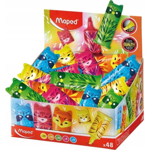 Zakreślacz Fluo Peps pocket mini friends (48 sztuk) mix kolorów 743638 Zakreślacz Fluo Peps pocket mini friends (48 sztuk) mix kolorów 743638