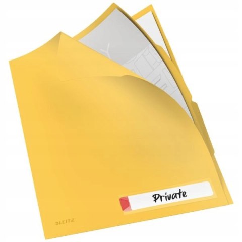 Folder A4 z 3 przegródkami, żółty 47160019 LEITZ Folder A4 z 3 przegródkami, żółty 47160019 LEITZ