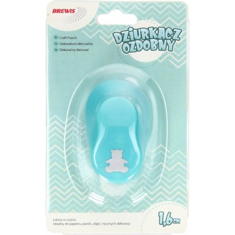 Dziurkacz ozdobny 1,6 cm MIŚ D16-09 BREWIS Dziurkacz ozdobny 1,6 cm MIŚ D16-09 BREWIS