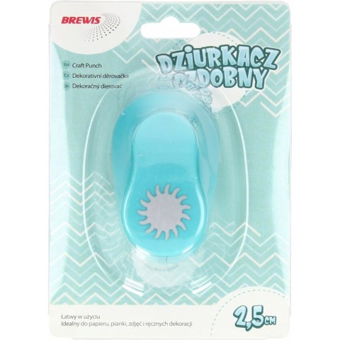 Dziurkacz ozdobny 2,5cm SŁOŃCE D25-06 BREWIS Dziurkacz ozdobny 2,5cm SŁOŃCE D25-06 BREWIS