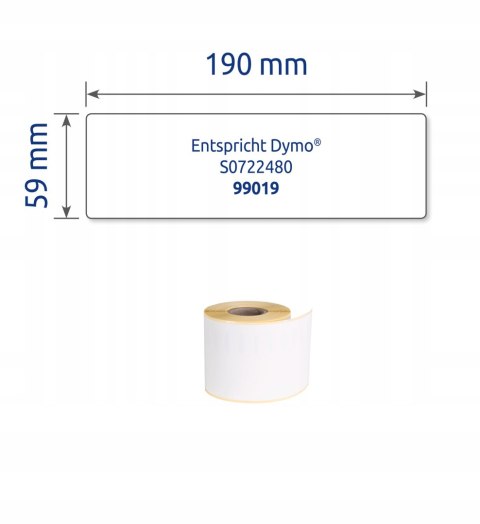 Etykiety kryjące na segregatory w rolce 110 etyk. 59 x 190 mm, trwałe, białe AS0722480 Avery Zweckfo Etykiety kryjące na segregatory w rolce 110 etyk. 59 x 190 mm, trwałe, białe AS0722480 Avery Zweckfo
