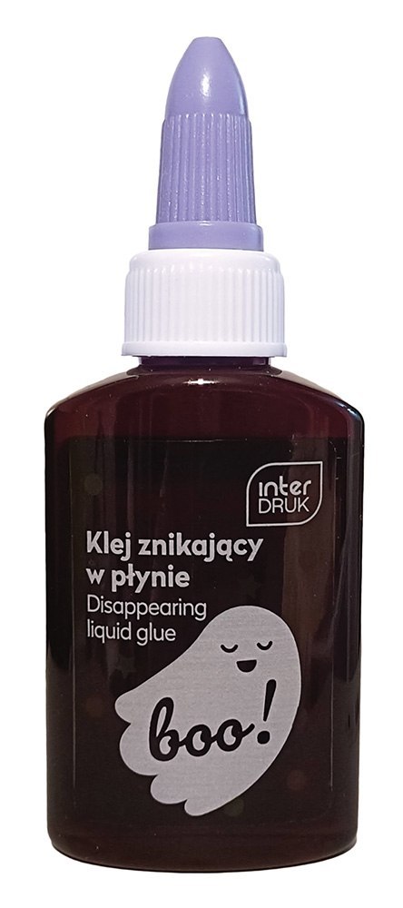 Klej znikający w płynie do dekoracji 40ml BOO 12szt. INTERDRUK Klej znikający w płynie do dekoracji 40ml BOO 12szt. INTERDRUK