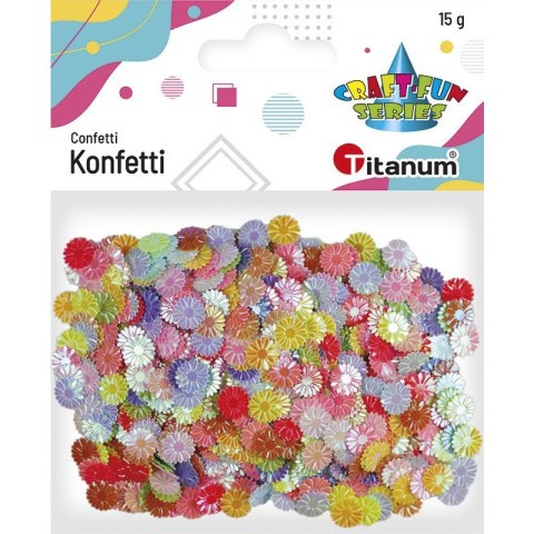 Konfetti kwiaty okrągłe 9mm mix kol. 15g 472902 TITANUM Konfetti kwiaty okrągłe 9mm mix kol. 15g 472902 TITANUM