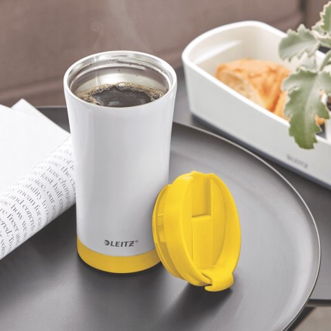 Kubek podróżny Leitz WOW, żółty 90140016 Kubek podróżny Leitz WOW, żółty 90140016