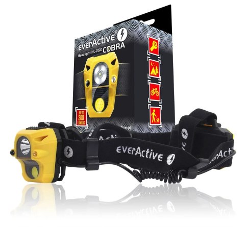 Latarka czołowa EVERACTIVE COBRA HL-250 200lm Latarka czołowa EVERACTIVE COBRA HL-250 200lm
