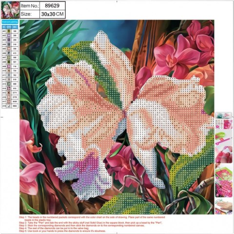 Mozaika diamentowa 5D FLOWERS 30x30cm CENTRUM 0452-6303-93 Mozaika diamentowa 5D FLOWERS 30x30cm CENTRUM 0452-6303-93