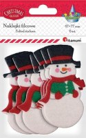 Naklejki filcowe (6 szt) Bałwan 461775TITANUM