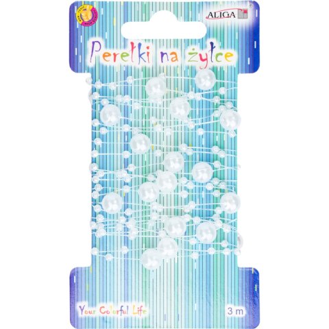 Perełki na żyłce 3mm,8mm x 3m WSP-8688 ALIGA Perełki na żyłce 3mm,8mm x 3m WSP-8688 ALIGA