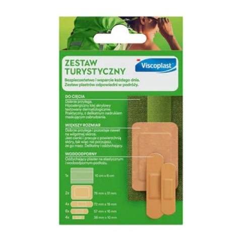 Plaster uniwersalny VISCOPLAST, zestaw turystyczny TRAYPACK 17sztuk Plaster uniwersalny VISCOPLAST, zestaw turystyczny TRAYPACK 17sztuk