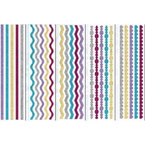 Wstążki samoprzylepne paski brokat 30x8cm FSX3 BREWIS Wstążki samoprzylepne paski brokat 30x8cm FSX3 BREWIS
