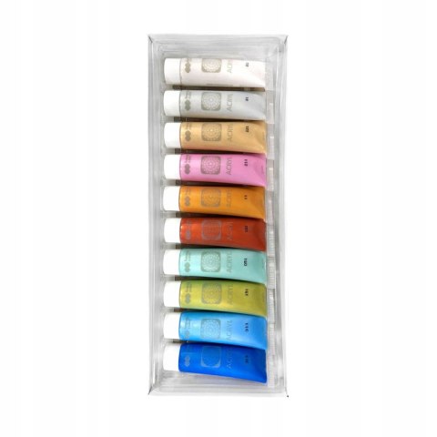 Farba akrylowa metaliczna 10 kol. x 12 ml HAPPY COLOR HA 7370 0012-M10 Farba akrylowa metaliczna 10 kol. x 12 ml HAPPY COLOR HA 7370 0012-M10
