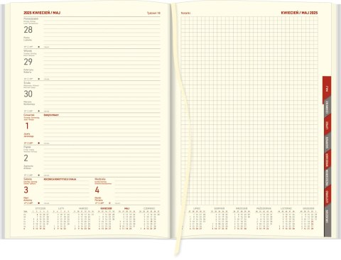 Kalendarz Cross z gumką i ażurową datówką B5 tygodniowy z notesem p.kremowy 204 B5TNRK czarny Wokół Nas Kalendarz Cross z gumką i ażurową datówką B5 tygodniowy z notesem p.kremowy 204 B5TNRK czarny Wokół Nas
