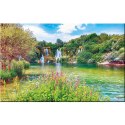 Kalendarz Trójdzielny z główką (T04) KASKADA - krem 380 x 990 mm TELEGRAPH