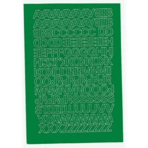 LITERY samoprzylepne 1.5cm (8) zielone ARTDRUK LITERY samoprzylepne 1.5cm (8) zielone ARTDRUK