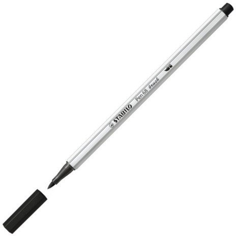Flamaster STABILO PEN 68 568/46 czarny końcówka pędzelkowa Brush Flamaster STABILO PEN 68 568/46 czarny końcówka pędzelkowa Brush