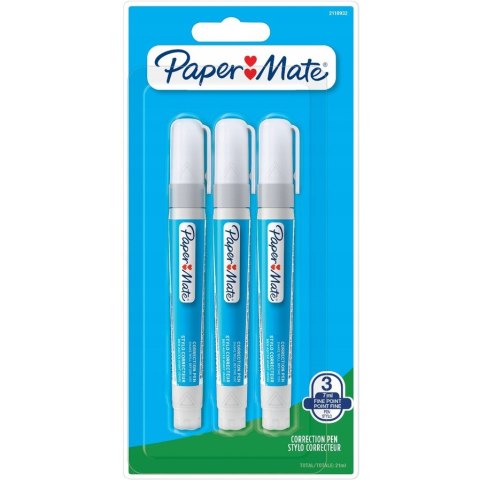 Korektor w pisaku 7ml blister (3 sztuki) 2118932 PAPER MATE Korektor w pisaku 7ml blister (3 sztuki) 2118932 PAPER MATE