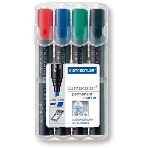 Marker 350S 4 szt w etui STAEDTLER permamentny ścięty Marker 350S 4 szt w etui STAEDTLER permamentny ścięty