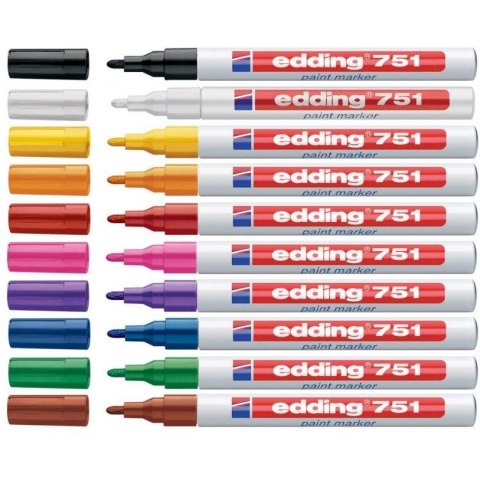 Marker lakierowy 1-2mm 751 srebrny okrągła końcówka 751/054/S EDDING Marker lakierowy 1-2mm 751 srebrny okrągła końcówka 751/054/S EDDING