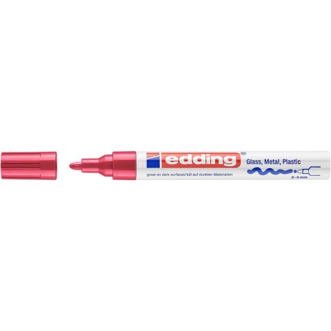 Marker lakierowy 2-4mm 750 czerwony okrągłą końcówka 750/002/CZ EDDING Marker lakierowy 2-4mm 750 czerwony okrągłą końcówka 750/002/CZ EDDING