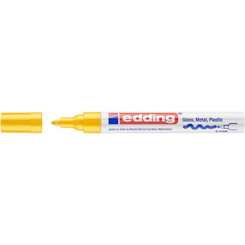 Marker lakierowy 2-4mm 750 żółty okrągła końcówka 750/005/Z EDDING Marker lakierowy 2-4mm 750 żółty okrągła końcówka 750/005/Z EDDING