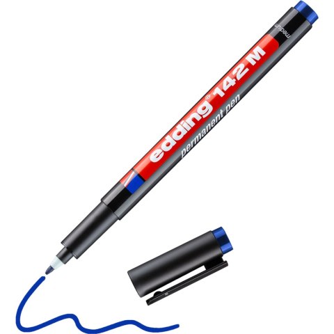 Marker niezmywalny do folii 1mm niebieski 142M/003/N ED EDDING Marker niezmywalny do folii 1mm niebieski 142M/003/N ED EDDING