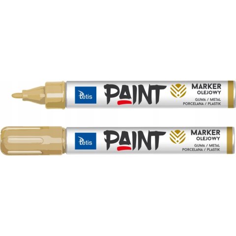 Marker olejowy 2mm okrągły złoty KM202-O TETIS Marker olejowy 2mm okrągły złoty KM202-O TETIS
