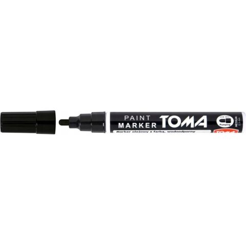 Marker olejowy TO-440 grubość 2.5mm czarny TOMA Marker olejowy TO-440 grubość 2.5mm czarny TOMA