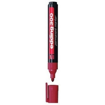 Marker permanentny 300-2 czerwony okrągła końcówka 300/002/CZ EDDING Marker permanentny 300-2 czerwony okrągła końcówka 300/002/CZ EDDING