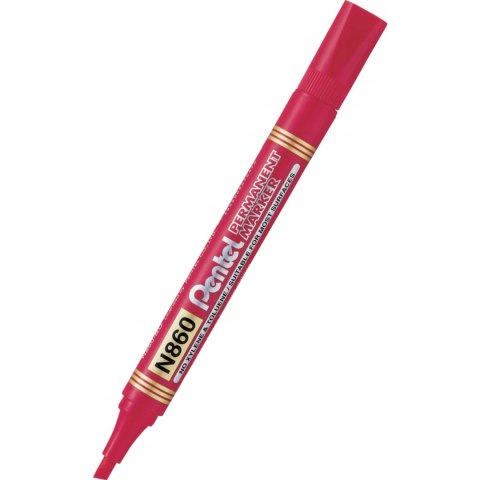 Marker permanentny N860 czerwony ścięta końcówka PENTEL Marker permanentny N860 czerwony ścięta końcówka PENTEL