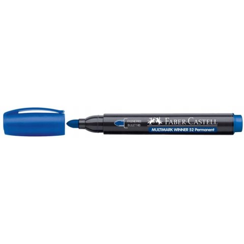 Marker permanentny nr 52 niebieski okrągła końcówka 157851 Faber-Castell Marker permanentny nr 52 niebieski okrągła końcówka 157851 Faber-Castell