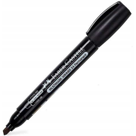 Marker permanentny nr 54 czarny ścięta końcówka 157999 Faber-Castell Marker permanentny nr 54 czarny ścięta końcówka 157999 Faber-Castell
