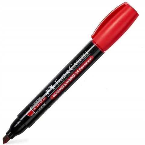 Marker permanentny nr 54 czerwony ścięta końcówka 157921 Faber-Castell Marker permanentny nr 54 czerwony ścięta końcówka 157921 Faber-Castell