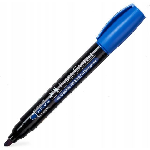 Marker permanentny nr 54 niebieski ścięta końcówka 157951 Faber-Castell Marker permanentny nr 54 niebieski ścięta końcówka 157951 Faber-Castell