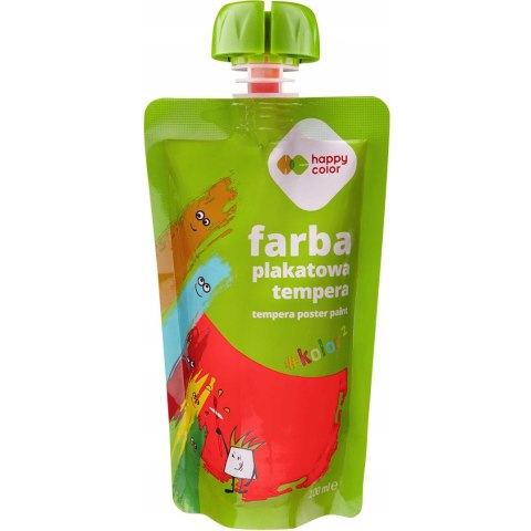 Farba plakatowa tempera czerwona 100ml HA 3310 0100-2 HAPPY COLOR Farba plakatowa tempera czerwona 100ml HA 3310 0100-2 HAPPY COLOR