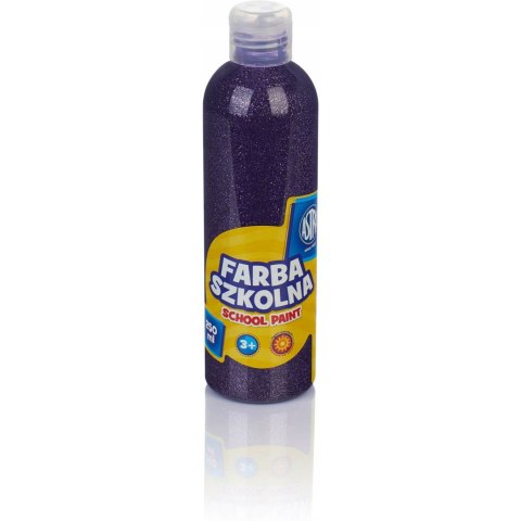 Farba szkolna ASTRA 250ml brokatowy fiolet 301217042 ASTRA Farba szkolna ASTRA 250ml brokatowy fiolet 301217042 ASTRA