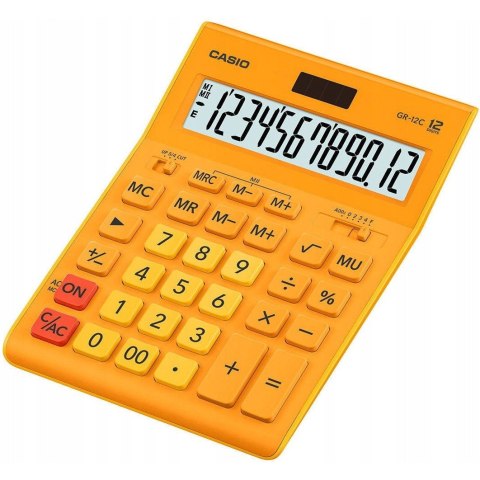 Kalkulator CASIO GR-12C-RG pomarańczowy Kalkulator CASIO GR-12C-RG pomarańczowy