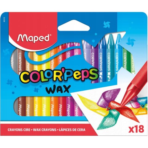 Kredki COLORPEPS świecowe 18 kolorów 861012 MAPED Kredki COLORPEPS świecowe 18 kolorów 861012 MAPED
