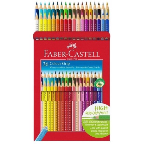 Kredki GRIP 2001 36kol. op. kartonowe 112442 FABER-CASTELL Kredki GRIP 2001 36kol. op. kartonowe 112442 FABER-CASTELL