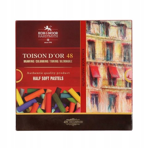Kredki pastele suche połówki 48 kolory 8546 TOISON DOR KOH-I-NOOR Kredki pastele suche połówki 48 kolory 8546 TOISON DOR KOH-I-NOOR