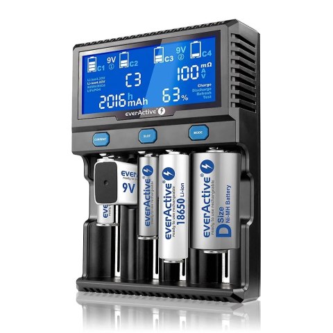 Ładowarka do akumulatorków Li-ion/Ni-MH EVERACTIVE uniwersalna UC-4200 Ładowarka do akumulatorków Li-ion/Ni-MH EVERACTIVE uniwersalna UC-4200